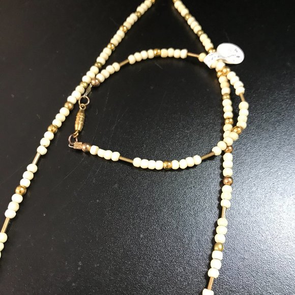 21" long Elk Bone Necklace and bracelet set with Owl Pendant - Picture 5 of 5